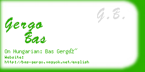 gergo bas business card